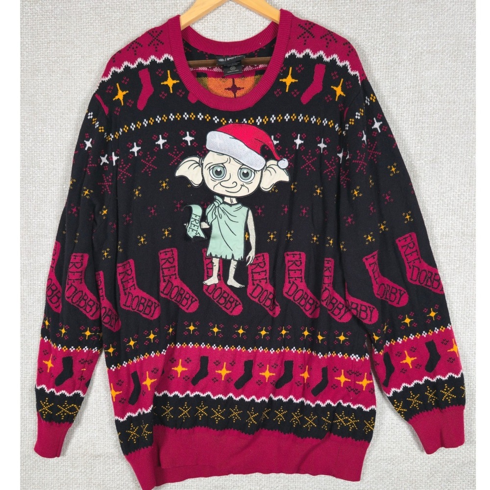 Harry Potter Dobby Santa Hat Holiday‎ Sweater BoxLunch Exclusive Size 2X